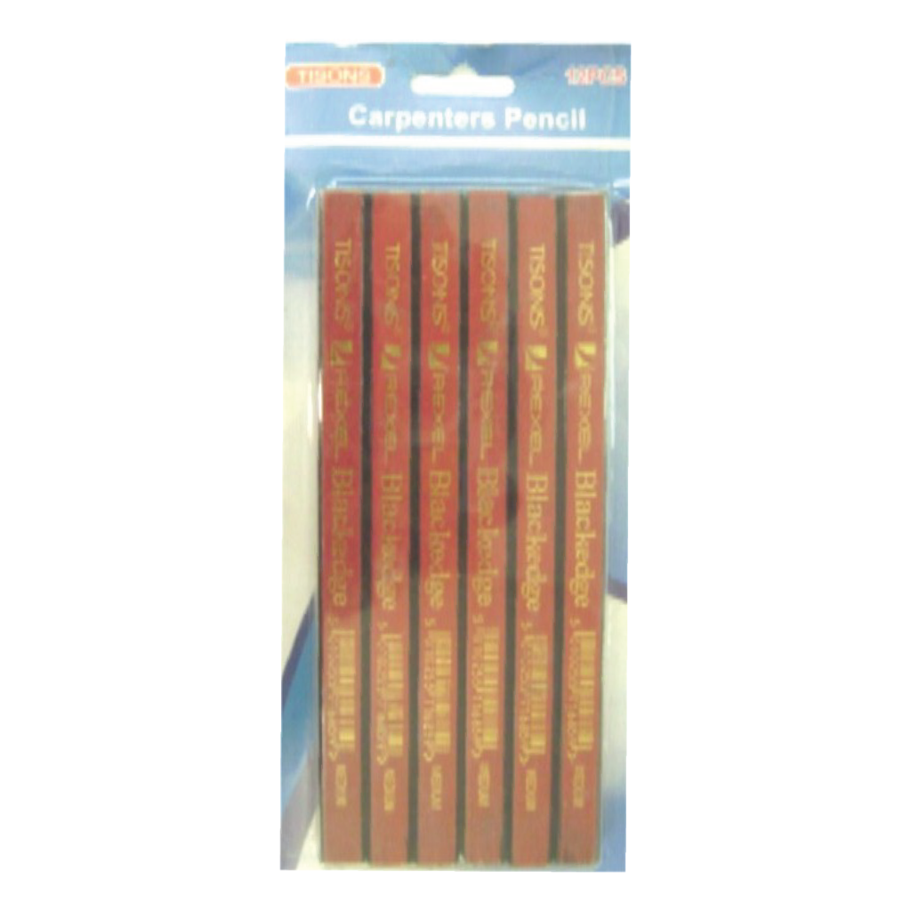 Carpenter Pencil 8 Side(Maroon) 12 On Carded