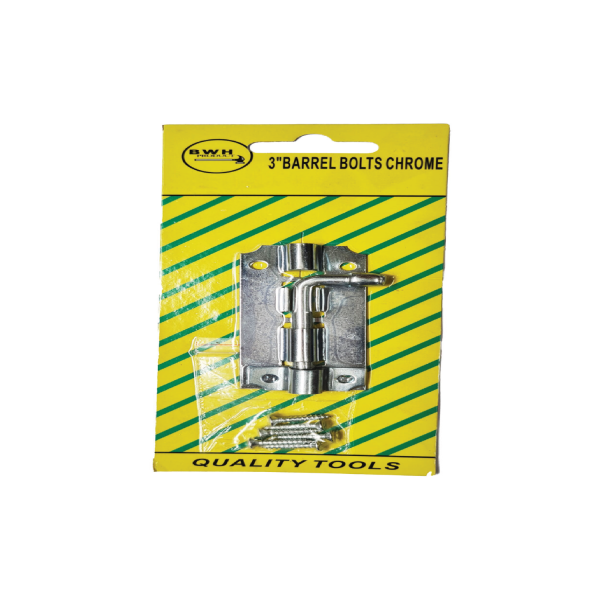 Barrel Bolts Galv. 3'' Carded