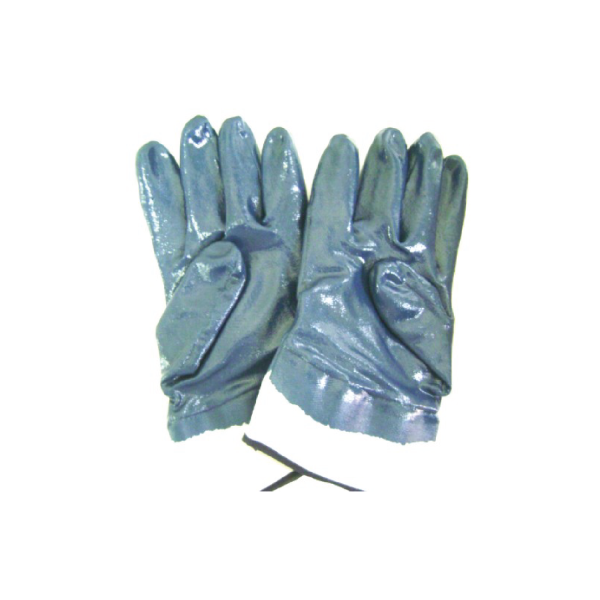Gloves Rubber Short 10" Red/Blue Cuff