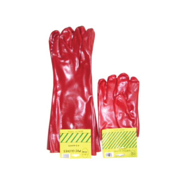 Gloves Rubber Short 10" (25Cm)Red Imp Cuff